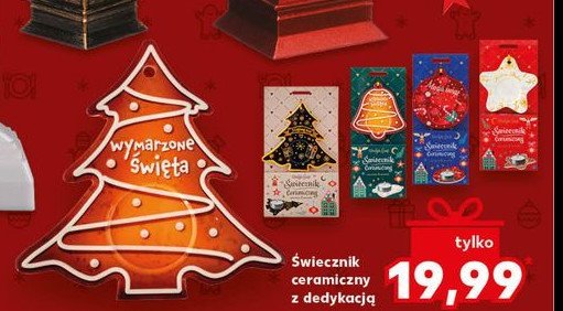 Świecznik ceramiczny z dedykacją promocja w Kaufland