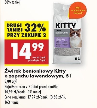 Żwirek bentonitowy Kitty promocja