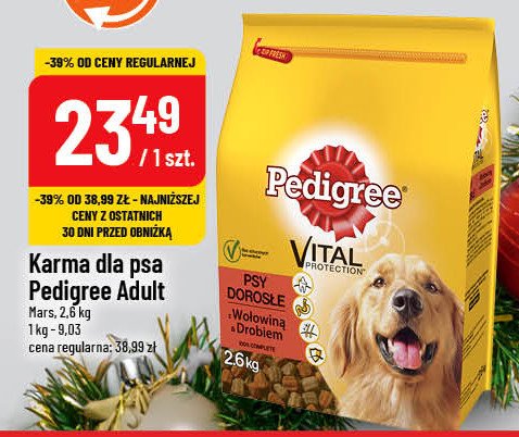 Karma dla psa wołowina drób Pedigree vital promocja w POLOmarket