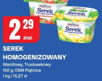 Serek homogenizowany Waniliowy, Truskawkowy promocja w Chorten
