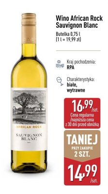 Wino African Rock Sauvignon Blanc promocja