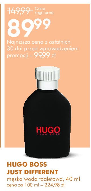 Woda toaletowa Hugo boss just different Hugo by hugo boss promocja