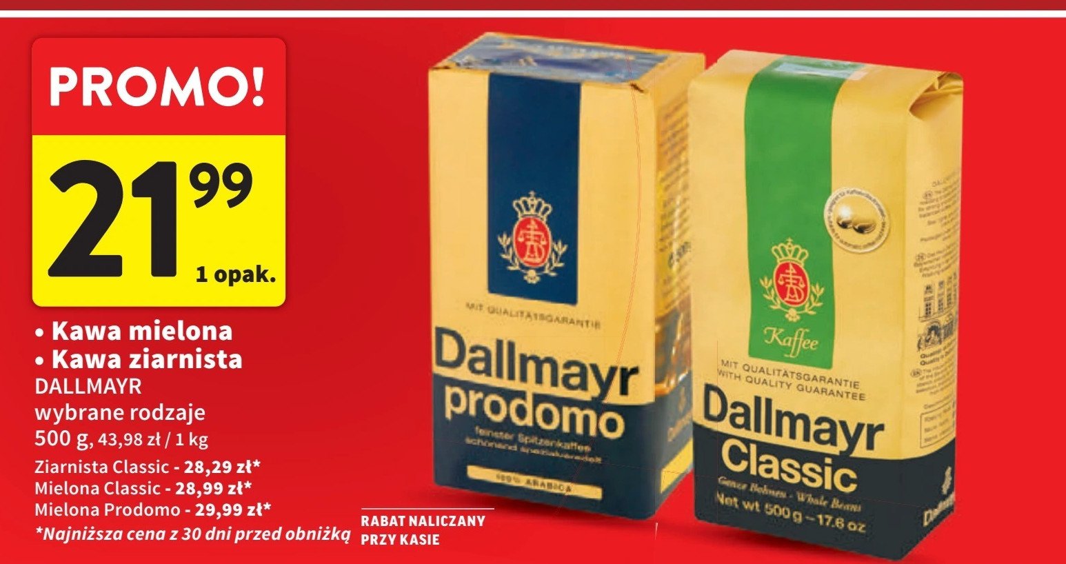 Kawa Dallmayr Prodomo promocja w Intermarche