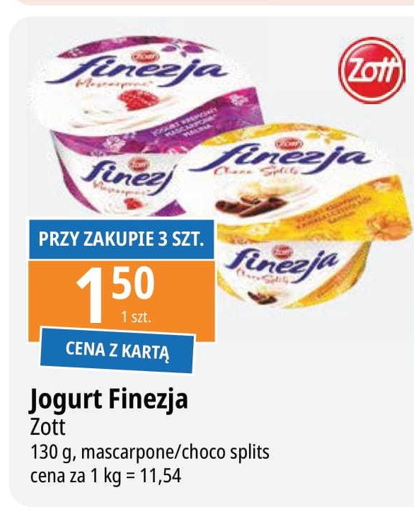 Jogurt bananowo-czekoladowy ZOTT FINEZJA promocja w Leclerc