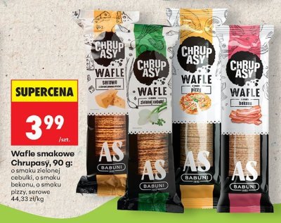 Wafle smakowe, 90 g: serowe promocja w Biedronka