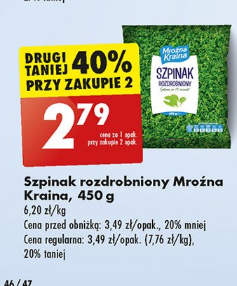 Szpinak rozdrobniony Mroźna kraina promocja