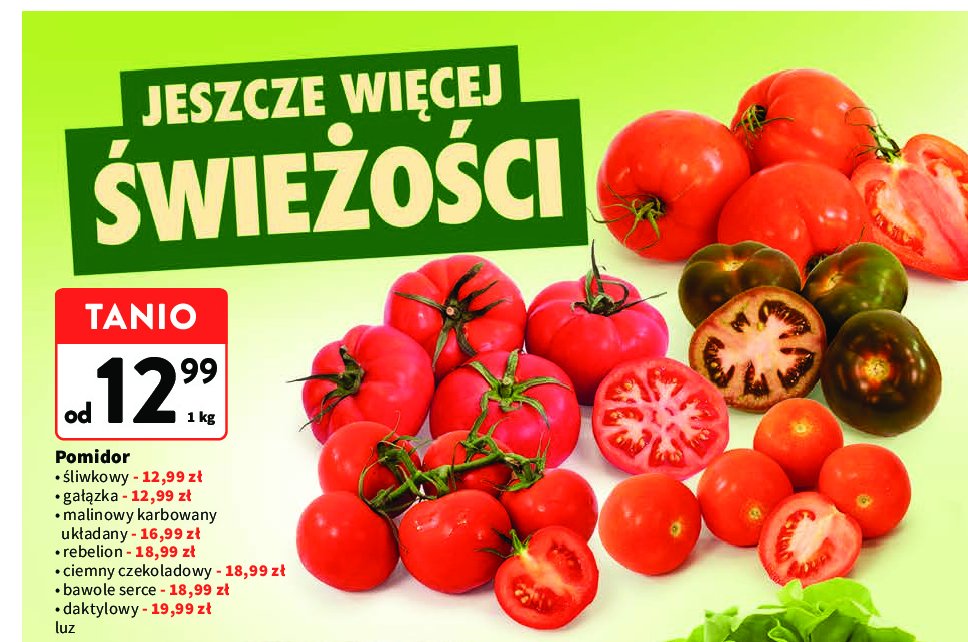 Pomidory ciemne promocja w Intermarche