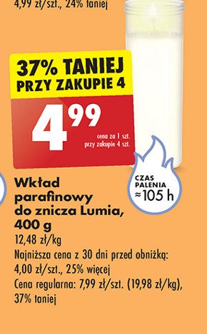 Wkład parafinowy 400 g Lumia promocja