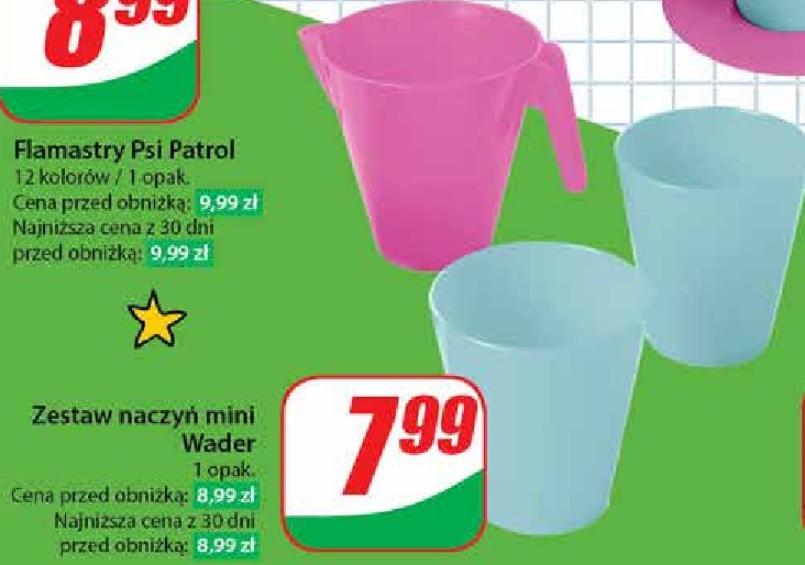 Zestaw naczyń mini Wader promocja