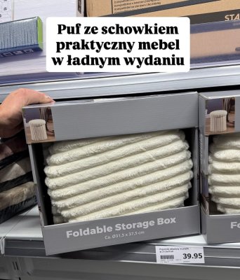 Puf ze schowkiem promocja w Action