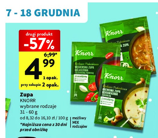 Kremowa zupa borowikowa Knorr rozkosze podniebienia promocja