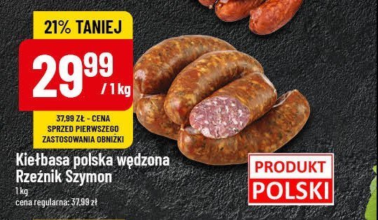 Kiełbasa polska wędzona Rzeźnik szymon poleca promocja