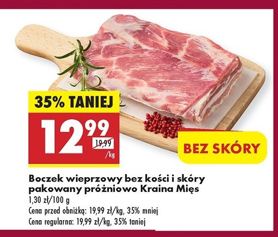 Boczek wieprzowy bez kości i skóry Kraina mięs promocja