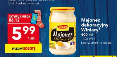 Majonez dekoracyjny Winiary promocja w LEWIATAN