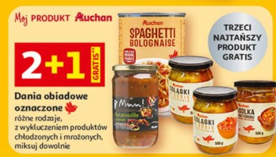 Dania obiadowe różne rodzaje Auchan promocja w Auchan