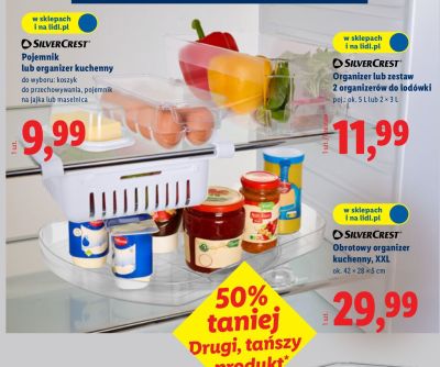 Silvercrest Organizer lub zestaw 2 organizerów do lodówki promocja w Lidl