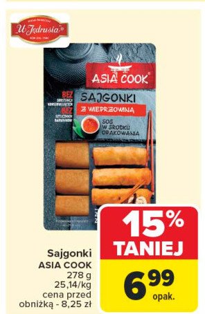 Sajgonki z wieprzowin膮 + sos Asia cook promocja