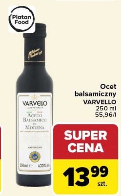 Ocet balsamiczny 250 ml Varvello promocja w Carrefour
