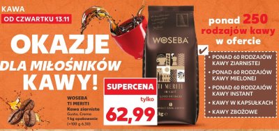 Kawa Woseba Ti Meriti ziarnista Gusto, Crema promocja w Kaufland