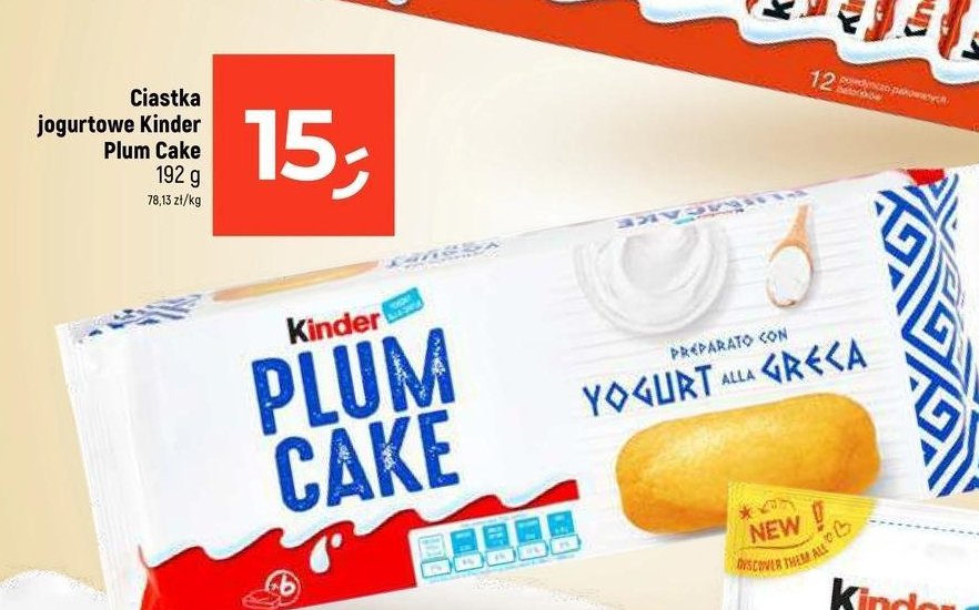 Ciastko biszkoptowe jogurtowe Kinder plum cake promocja