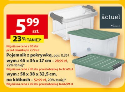 Pojemnik z pokrywką, poj.: 0,35 l Actuel promocja w Auchan