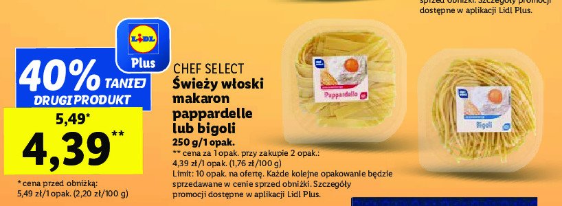 Makaron pappardelle Chef select promocja