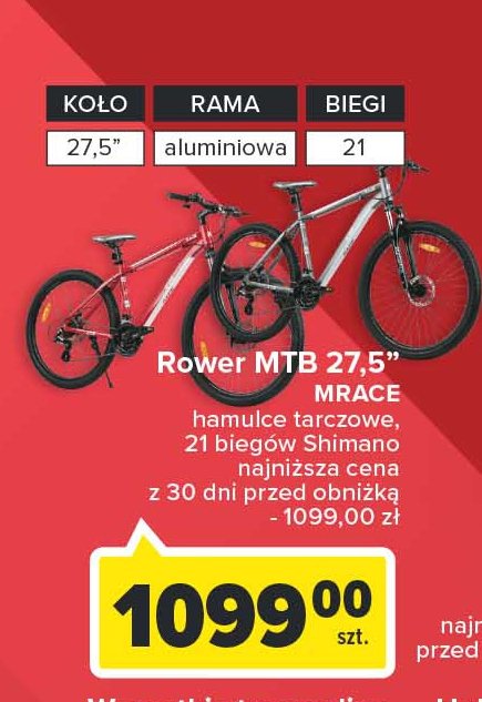 Rower mtb 27.5" mrace promocja