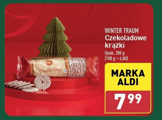 Krążki czekoladowe Wintertraum promocja w Aldi