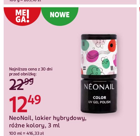 Lakier hybrydowy NEONAIL promocja w Rossmann