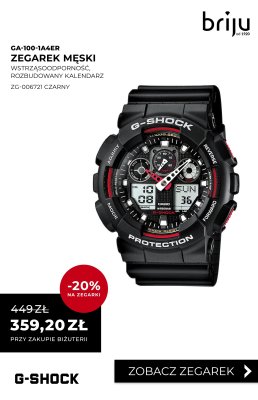 Zegarek męski GA-100-1A4ER G-SHOCK promocja w Briju