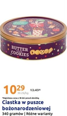 Ciastka w puszce bożonarodzeniowej różne warianty promocja w Action
