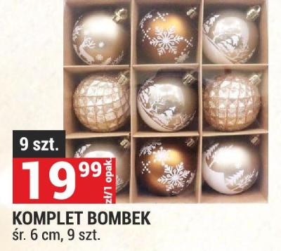 Komplet bombek śr. 6 cm, 9 szt. promocja w Merkury Market