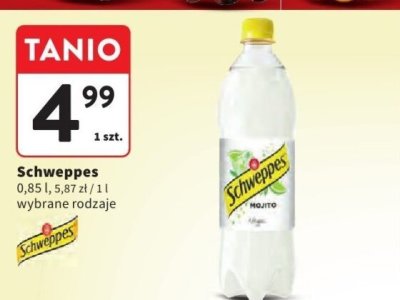 Napój Schweppes 0,85 l, 5,87 zł / 1 l wybrane rodzaje promocja w Intermarche