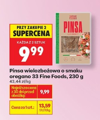 Pinsa wielozbożowa o smaku oregano promocja w Biedronka