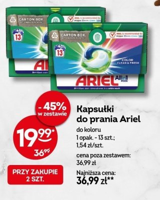 Kapsułki do prania Ariel do koloru promocja w Żabka