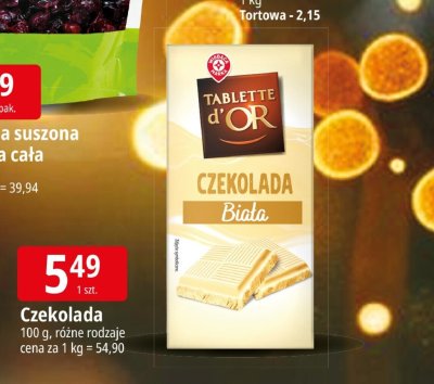 Czekolada biała promocja w Leclerc