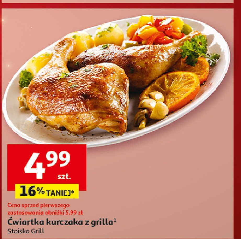 Ćwiartka pieczona z kurczaka promocja w Auchan