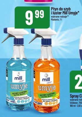 Płyn do szyb i luster Mill Umyje wybrane rodzaje promocja w POLOmarket
