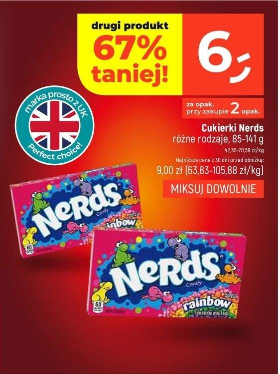 Cukierki rainbow NERDS promocja