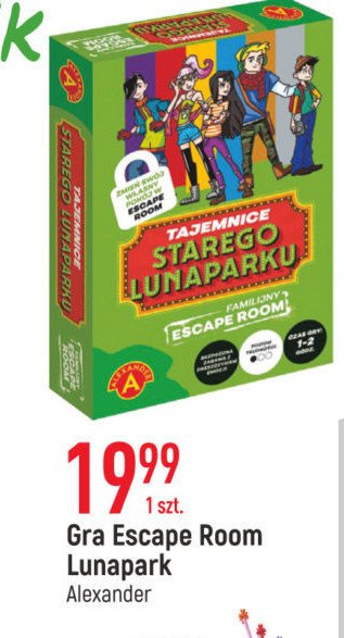 Gra escape room tajemnice starego lunaparku Alexander promocja