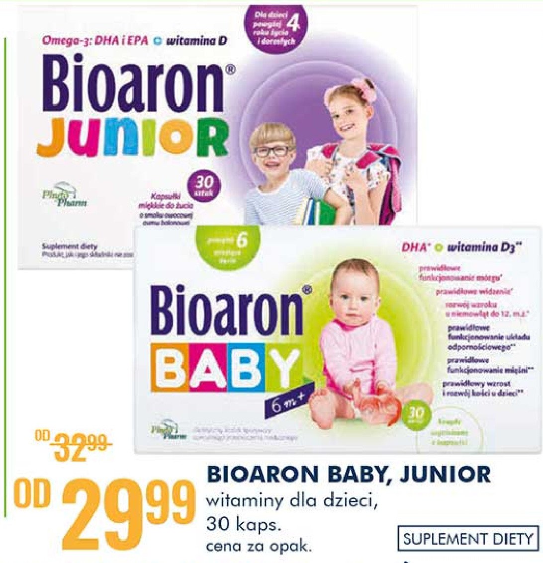 Kapsułki twist-off uzupełniające dietę 6+ Bioaron baby promocja