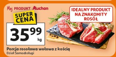 Porcja rosołowa wołowa z kością Dział Samoobsługi promocja w Auchan