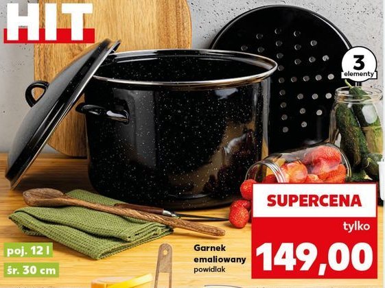 Garnek emaliowany 12 cm promocja w Kaufland