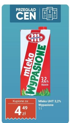 Mleko UHT 3,2% Wypasione Mlekovita promocja w Dino