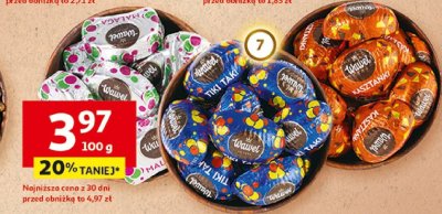 Czekoladki nadziewane Kasztanki, Malaga lub Tiki Taki, luzem lub w opakowaniu promocja w Auchan