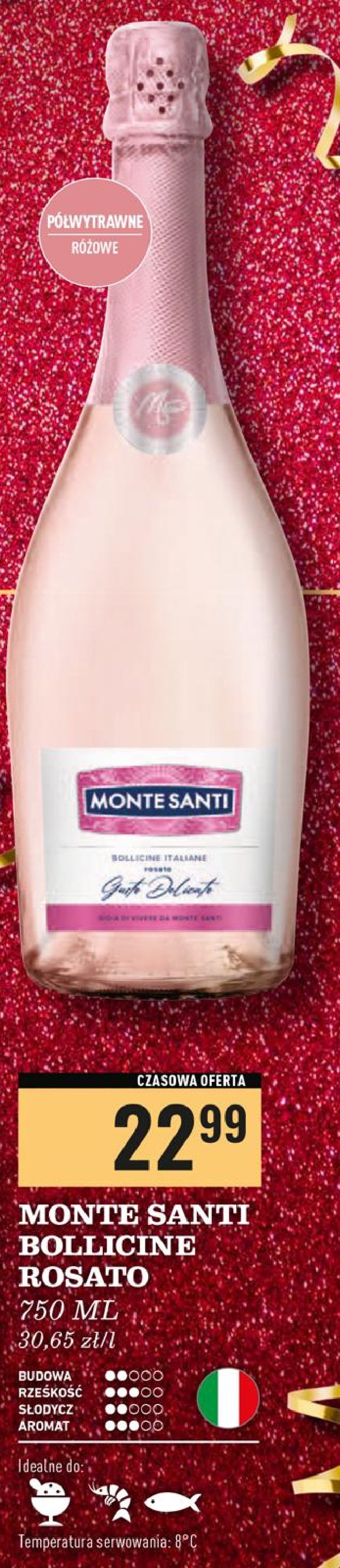 Wino MONTE SANTI DELICATO ROSATO promocja