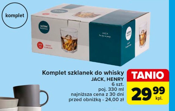 Komplet szklanek henry 330 ml Altom promocja