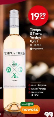 Wino Tiempo & Tierra Verdejo wytrawne białe 0,75l promocja w Żabka