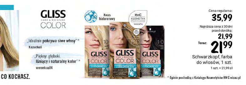 Krem koloryzuj膮cy 10-2 naturalny ch艂odny blond Schwarzkopf gliss color promocja