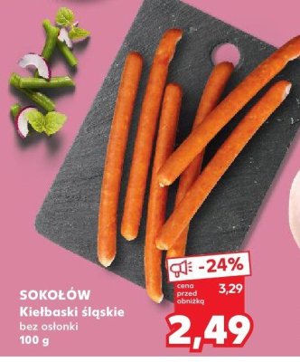 Kiełbaski śląskie bez osłonki promocja w Kaufland